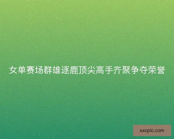 女单赛场群雄逐鹿顶尖高手齐聚争夺荣誉 女单赛场群雄逐鹿顶尖高手齐聚争夺荣誉