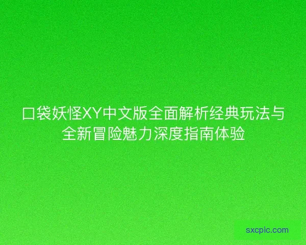 口袋妖怪XY中文版全面解析经典玩法与全新冒险魅力深度指南体验 口袋妖怪XY中文版全面解析经典玩法与全新冒险魅力深度指南体验